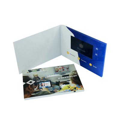 Tarjeta de video folleto LCD de impresión personalizada de 7 pulgadas para la formación y educación del personal