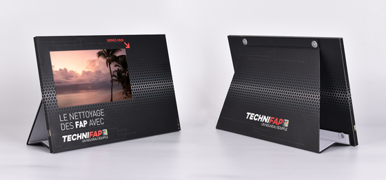 Display de video POS LCD alimentado por adaptador de CA, pantalla de tienda de vídeo de 7 pulgadas para publicidad