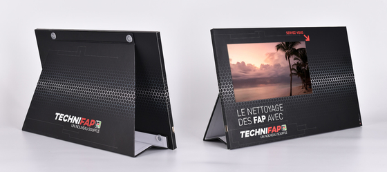 Reproductor de video HD de 10.1 pulgadas, pantalla emergente de video para publicidad minorista, exhibición de video en estanterías
