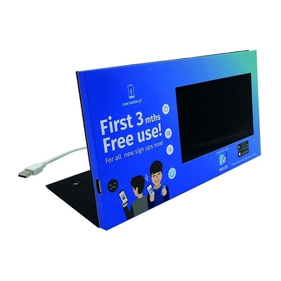 Pantalla de video de 7 pulgadas HD para estantería, pantalla LCD de video para estantería con soportes traseros