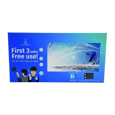 Pantalla de video de 7 pulgadas HD para estantería, pantalla LCD de video para estantería con soportes traseros