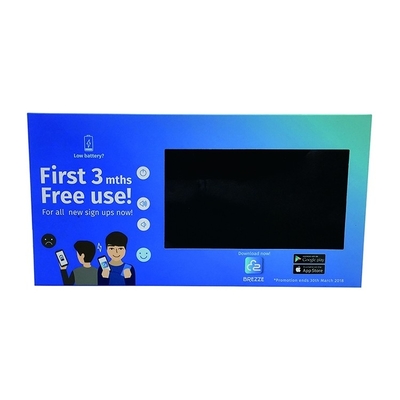 Pantalla de video de 7 pulgadas HD para estantería, pantalla LCD de video para estantería con soportes traseros