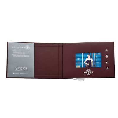 Folleto de video LCD de 5 pulgadas, tecnología de video LCD en impresión para marketing farmacéutico