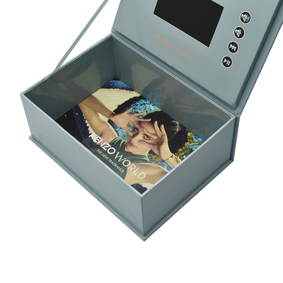 caja de presentación de video LCD con impresión de diseño personalizado, caja de visualización de video LCD, paquete de marketing de video