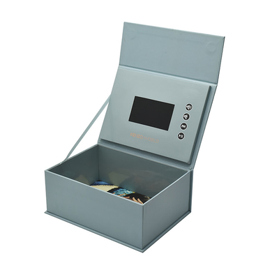 caja de presentación de video LCD con impresión de diseño personalizado, caja de visualización de video LCD, paquete de marketing de video