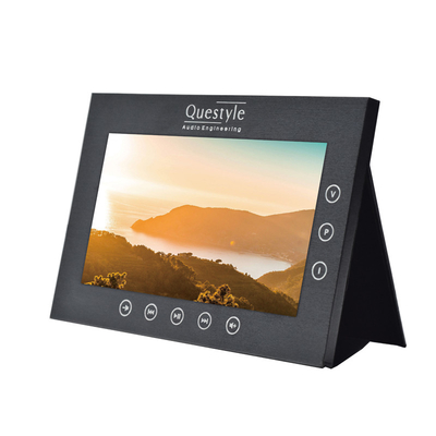Pantalla de video operada por batería con impresión personalizada, pantalla de video para punto de venta para publicidad en tiendas