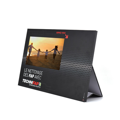 Pantalla emergente de video de alta resolución de 10 pulgadas, exhibidor de punto de venta (POS) micro para estanterías de video para tiendas