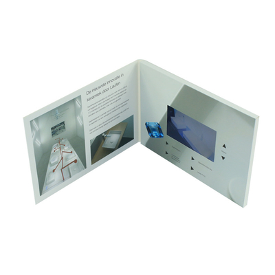Reproductor de video promocional de 7 pulgadas, video mailer LCD con impresión personalizada para marketing de video de nuevos productos