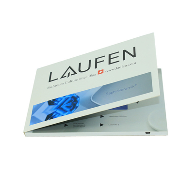 Diseño personalizado, tamaño A5, folleto de video de 4.3 pulgadas, video mailer LCD para tarjeta de invitación a eventos