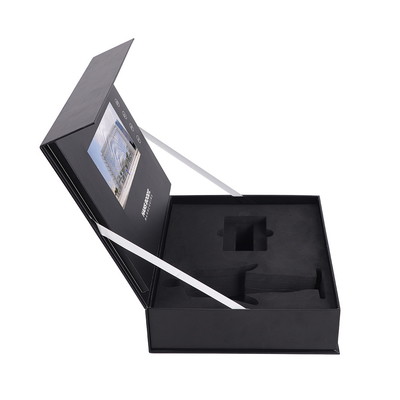Caja de regalo de video LCD de diseño personalizado, folleto de video con pantalla de 7 pulgadas y LCD