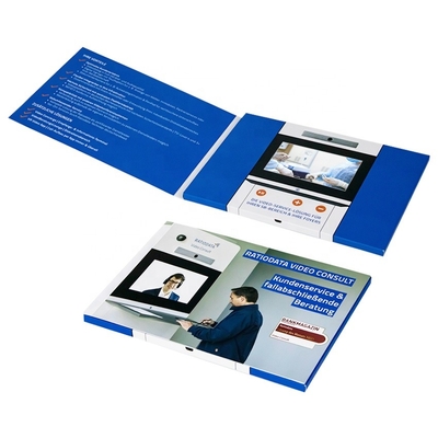 Folleto de video tamaño personalizado 2.4/4.3/5/7/10 pulgadas LCD Tarjeta de felicitación LCD Video Mailer TFT Video Brochure