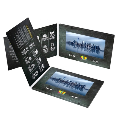 Folleto de video tamaño personalizado 2.4/4.3/5/7/10 pulgadas LCD Tarjeta de felicitación LCD Video Mailer TFT Video Brochure