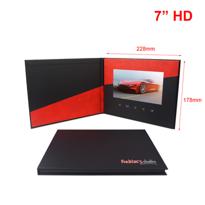 Kit de folleto de video personalizado de 7 pulgadas, tarjeta de invitación de boda con video LCD