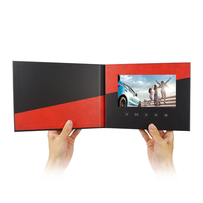 Kit de folleto de video personalizado de 7 pulgadas, tarjeta de invitación de boda con video LCD