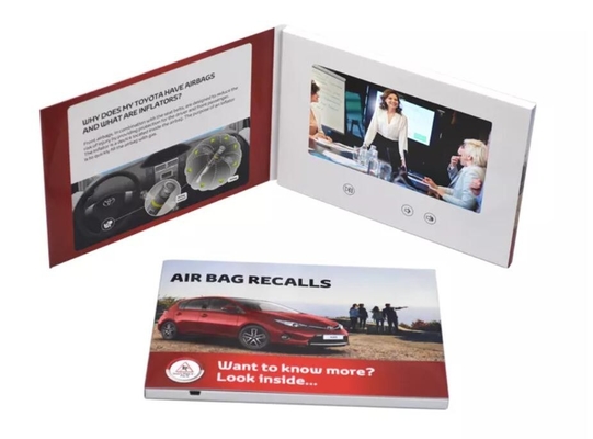regalos publicitarios personalizados con tapa dura, folleto de video calendario con pantalla LCD de 10 pulgadas tamaño A4
