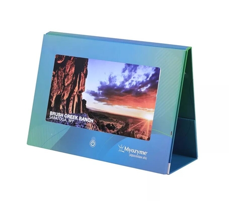 regalos publicitarios personalizados con tapa dura, folleto de video calendario con pantalla LCD de 10 pulgadas tamaño A4