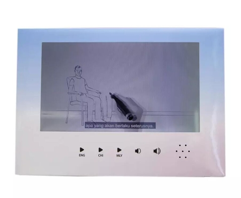 10 pulgadas LCD POS video display stand,LCD video brochura muestra el calendario de vídeo