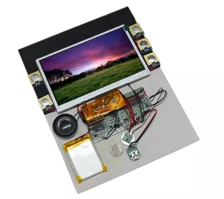 Conjunto de módulos de ensamblaje de pantalla LCD de 10 pulgadas para uso en pantallas de vídeo POS/POP con batería y controles de botones