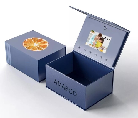 caja de presentación de vídeo con pantalla LCD para promover el negocio caja de paquetes de vídeo con impresión personalizada