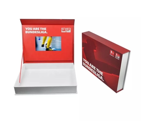 caja de presentación de vídeo con pantalla LCD para promover el negocio caja de paquetes de vídeo con impresión personalizada