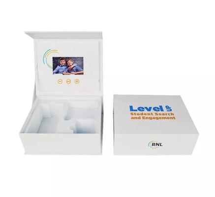 caja de presentación de vídeo con pantalla LCD para promover el negocio caja de paquetes de vídeo con impresión personalizada