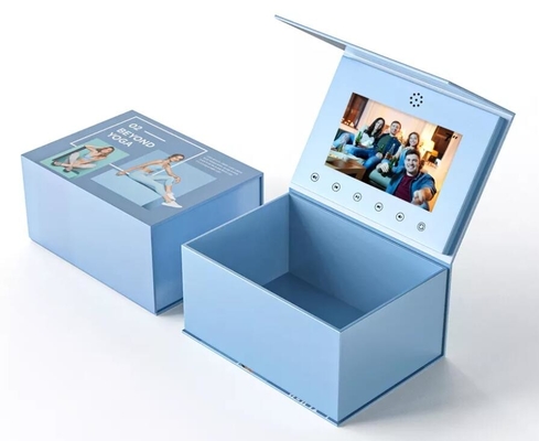 Caja de visualización de vídeo TFT LCD de 7 pulgadas, diseño de impresión personalizado Caja de regalo con pantalla LCD