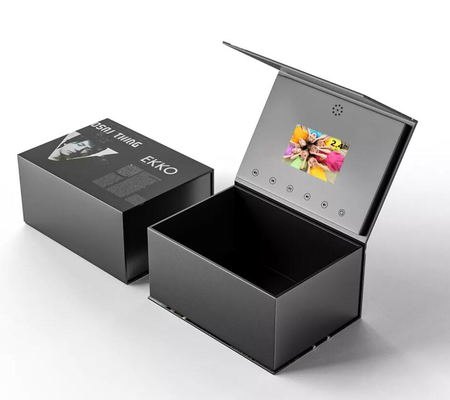 Caja de regalo de pantalla LCD de tapa dura de impresión de vídeo caja con pantalla LCD