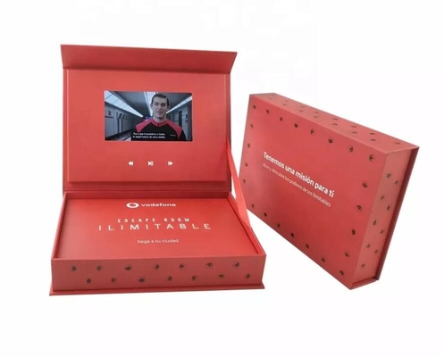 Caja de visualización de vídeo TFT LCD de 7 pulgadas, diseño de impresión personalizado Caja de regalo con pantalla LCD