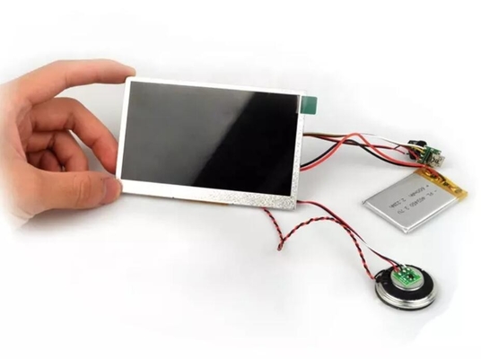 Módulo de visualización de video LCD TFT con función personalizada con PCBA/batería/botones de control y altavoz