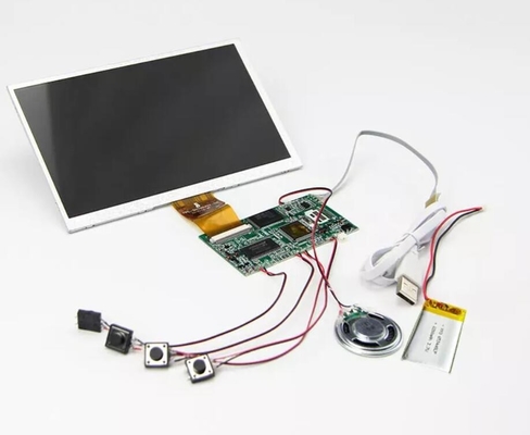 Módulo de visualización de video LCD TFT con función personalizada con PCBA/batería/botones de control y altavoz