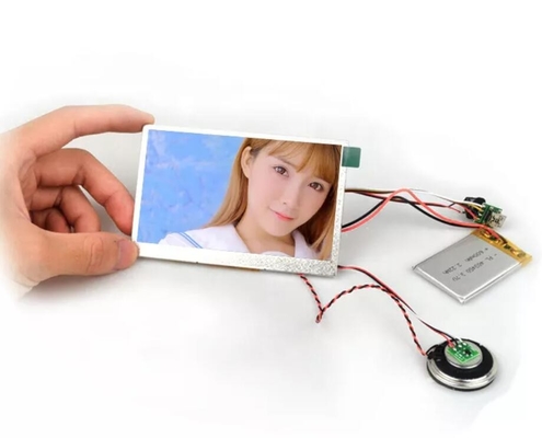 Módulo de visualización de video LCD TFT con función personalizada con PCBA/batería/botones de control y altavoz