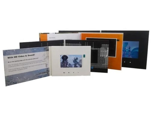 Diseño innovador Impresión personalizada de videolibro LCD / 7 pulgadas de video más impresión para marketing farmacéutico