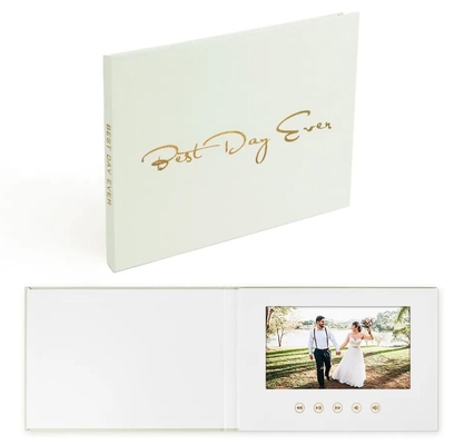 Libro de video digital personalizado, video de boda, correo, álbum de video LCD con pantalla de 7 pulgadas