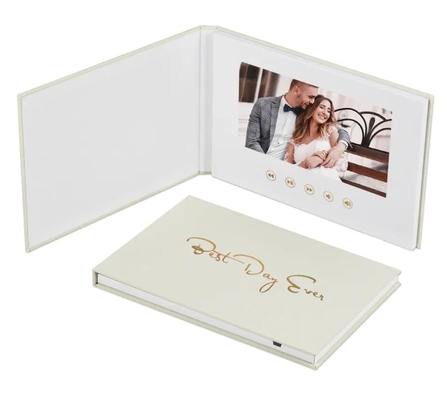 Libro de video digital personalizado, video de boda, correo, álbum de video LCD con pantalla de 7 pulgadas