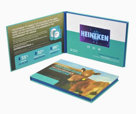 4.3 inch LCD video mailer with custom print, LCD video card for advertising promotion