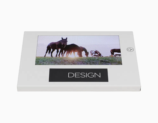 7 pulgadas pantalla de vídeo LCD POP pantalla de video contador, logotipo personalizado video loop POS pantalla de vídeo