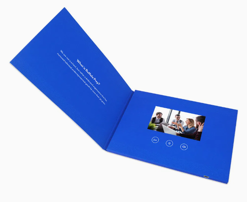 Nuevo artículo promocional de 4.5 pulgadas libro de vídeo LCD video tarjeta de invitación para el evento