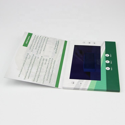7 inch custom print logo LCD corporate video brochure,medical video brochure card