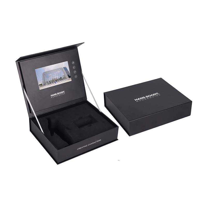 Vídeo LCD de 4.3/5/7/10.1 pulgadas en una caja, caja de presentación de vídeo LCD para regalos corporativos